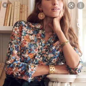 SOLD! Sezane Pierro Shirt Fall Flowers (36)